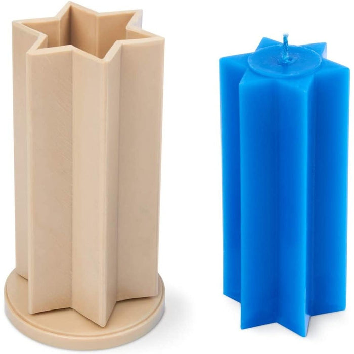 Candle Making Mold - Plastic Candle Mold Hexagon Form - Size 5.1x2.3 in