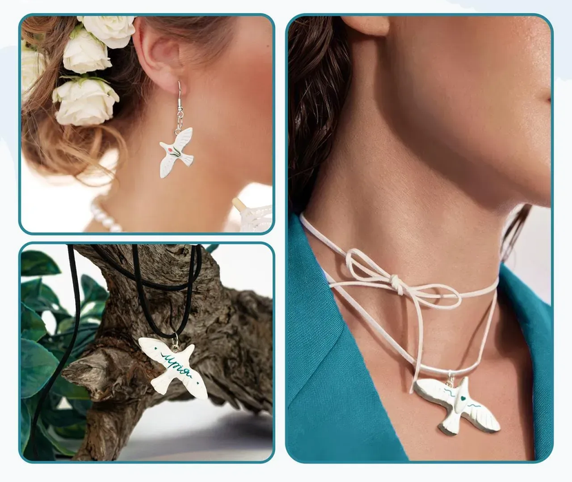 Clay Jewelry-Making Kit “Birds” – DIY Art Set for Kids and Adults
