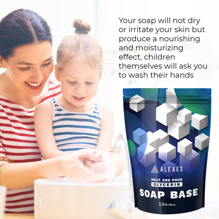 Glycerin Melt and Pour Soap Base - 2 lb Soap Melt and Pour Base Organic Clear Glycerin Soap Base