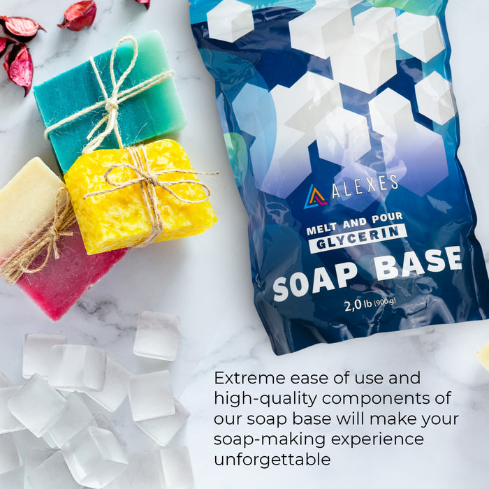 Glycerin Melt and Pour Soap Base - 2 lb Soap Melt and Pour Base Organic Clear Glycerin Soap Base