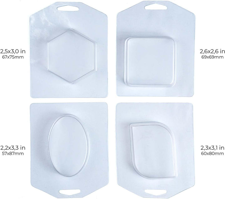 Soap Molds - ALEXES 4 Geometry Plastic Molds Set - For Soap Making