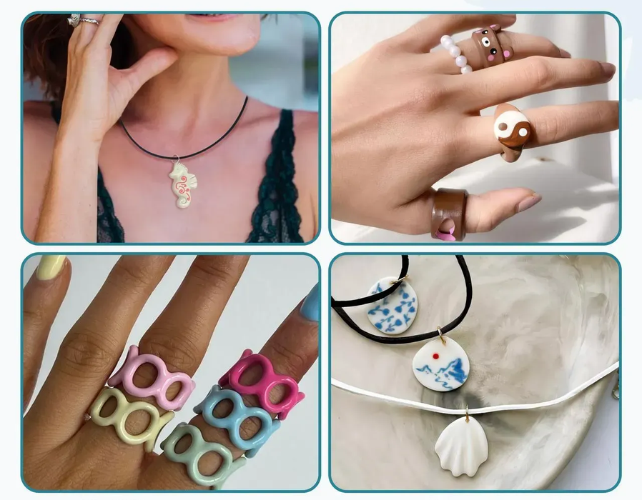 Clay Jewelry-Making Kit “Birds” – DIY Art Set for Kids and Adults