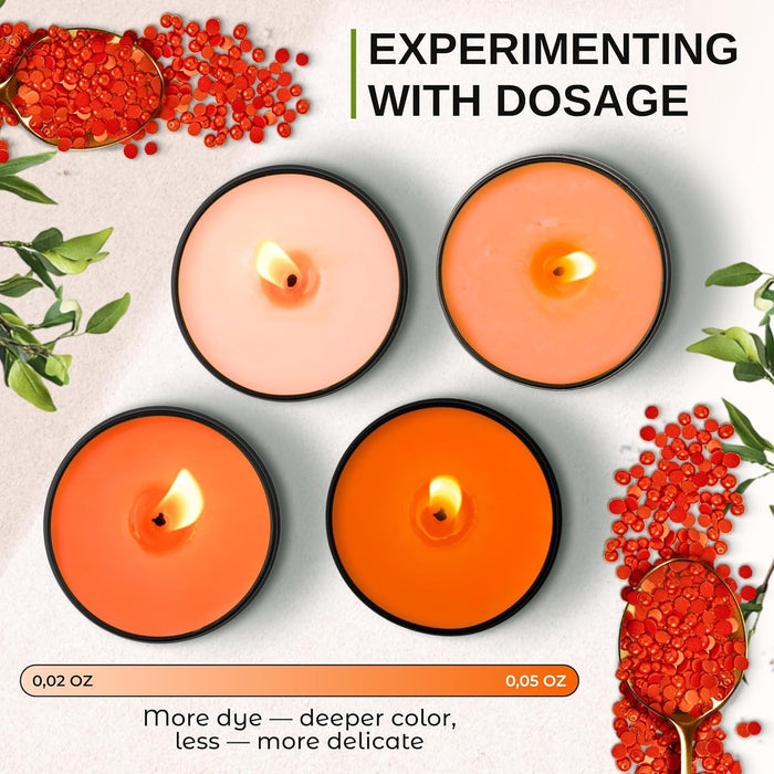 Candle Dyes - Set 24-Color Wax Candle Dyes in 0.1 oz. jars - For Candle Making