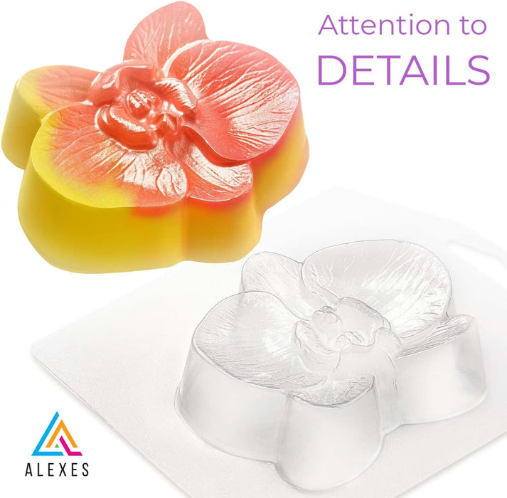 Soap Molds - ALEXES 4 Flowers Plastic Molds Set - For Soap Making