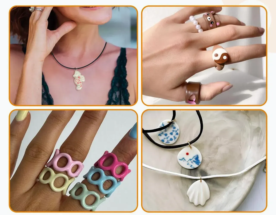 Clay Jewelry-Making Kit “Classic” – DIY Art Set for Kids and Adults