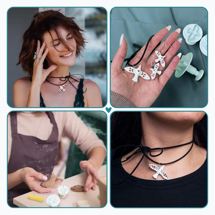 Clay Jewelry-Making Kit “Birds” – DIY Art Set for Kids and Adults