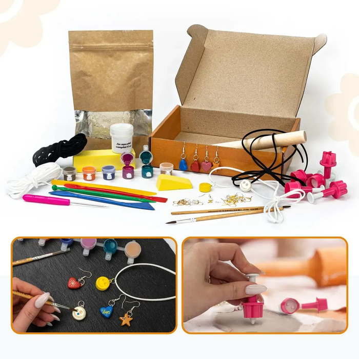 Clay Jewelry-Making Kit “Classic” – DIY Art Set for Kids and Adults
