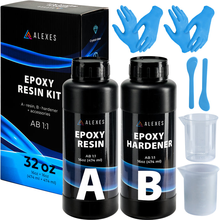 Epoxy Resin 32oz (16oz + 16 oz) A: B Epoxy + Hardener