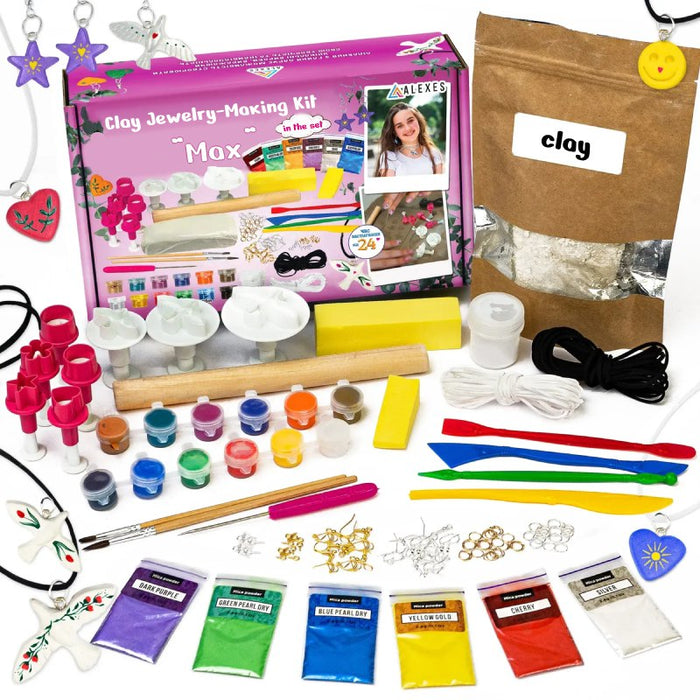 Clay Jewelry-Making Kit “Max” – DIY Art Set for Kids and Adults