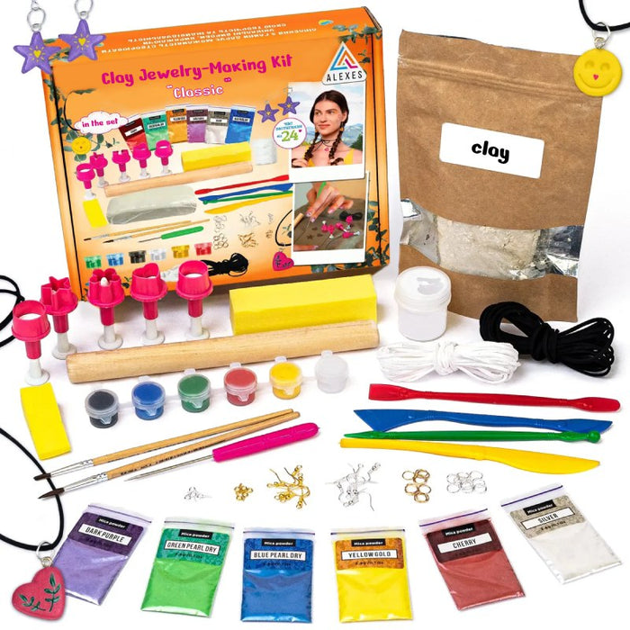 Clay Jewelry-Making Kit “Classic” – DIY Art Set for Kids and Adults