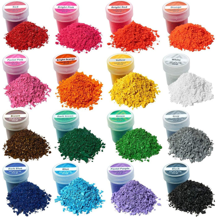 Candle Dyes - Set 16-Color Wax Candle Dyes in 0.2 oz. jars - For Candle Making