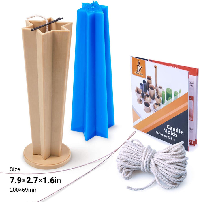 Candle Making Mold - Plastic Candle Mold Hexagon Form - 7.9x2.7x1.6 in