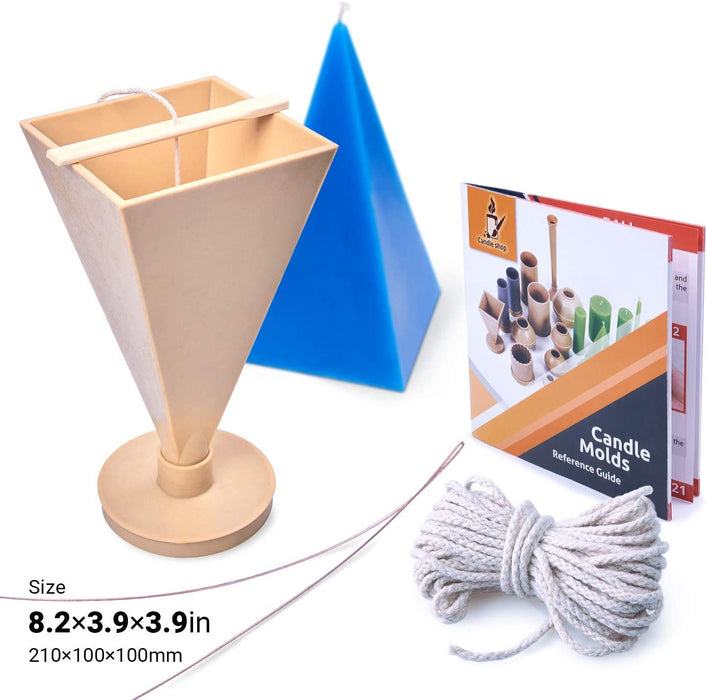 Candle Making Mold - Plastic Pyramidal Mold - Size 8.2х3.9x3.9 in