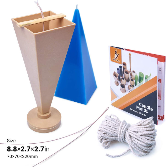 Candle Making Mold - Plastic Pyramidal Mold - Size 8.8х2.7x2.7 in