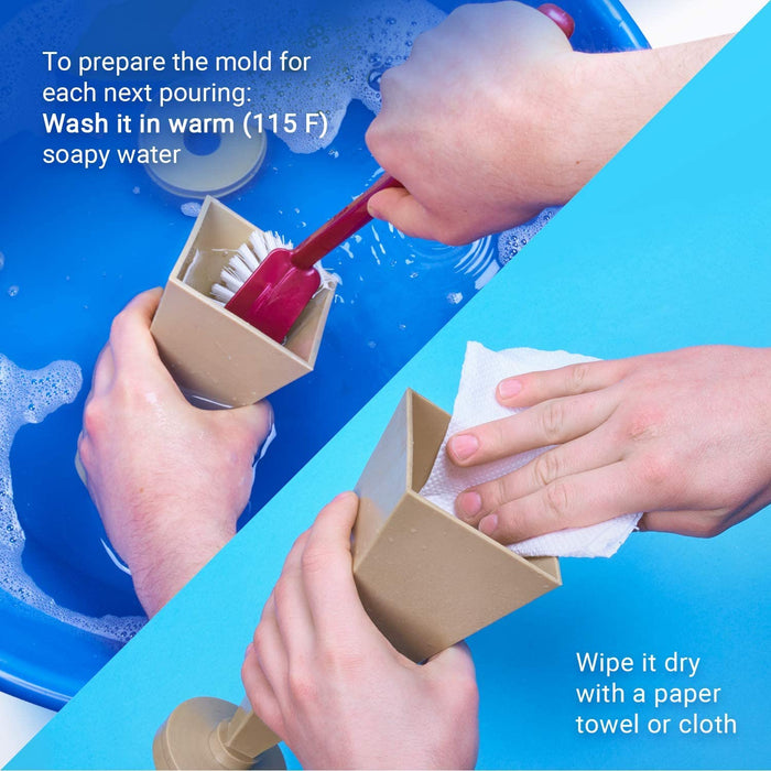 Candle Making Mold - Plastic Pyramidal Mold - Size 8.8х2.7x2.7 in