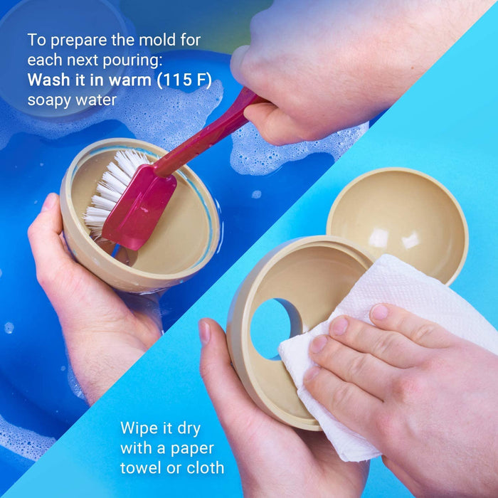 Candle Making Mold - Plastic Candle Mold Sphere Form - Ball Diameter: 4.7 in