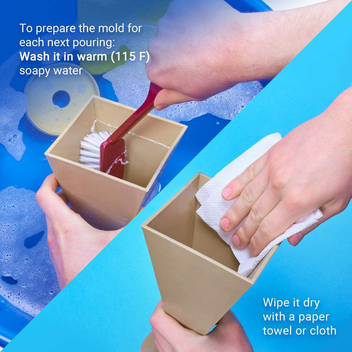 Candle Making Mold - Plastic Pyramidal Mold - Size 8.2х3.9x3.9 in