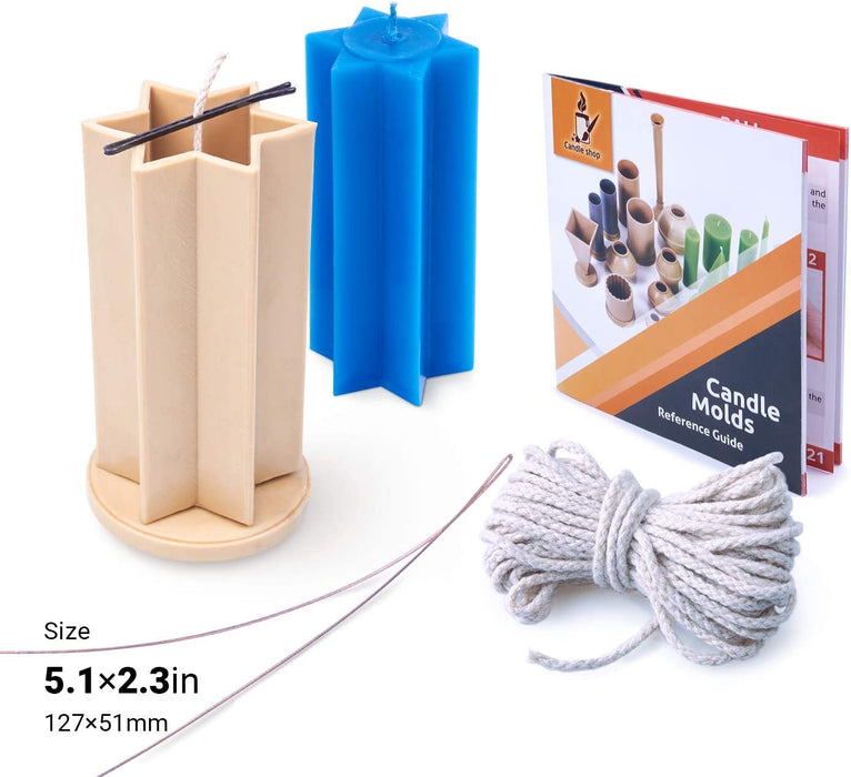 Candle Making Mold - Plastic Candle Mold Hexagon Form - Size 5.1x2.3 in