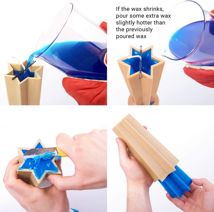 Candle Making Mold - Plastic Candle Mold Hexagon Form - 7.9x2.7x1.6 in