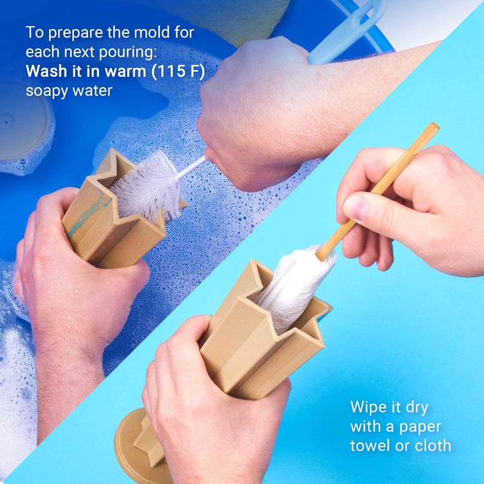 Candle Making Mold - Plastic Candle Mold Hexagon Form - 7.9x2.7x1.6 in